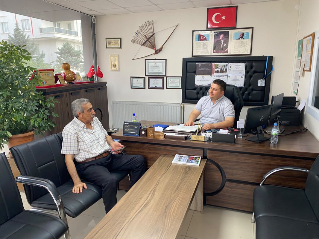 Ortaköy Derneği Başkanı Faik KOCAPINAR ‘dan İş insanı Bahattin YÜCEL ‘e ziyaret 
